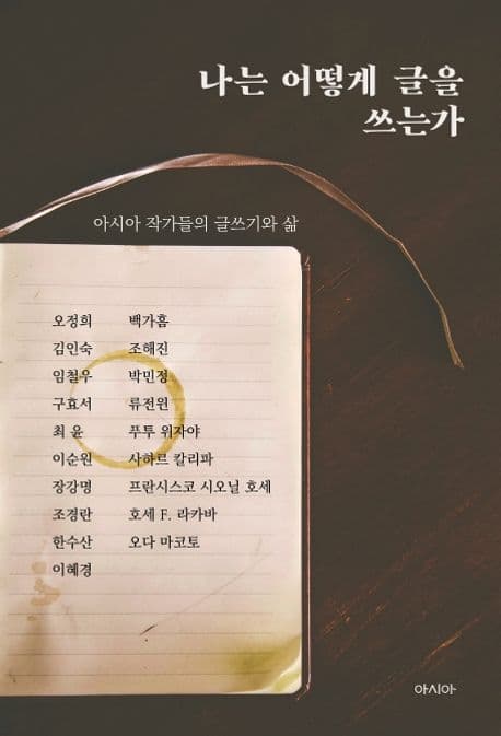 나는 어떻게 글을 쓰는가 : 아시아 작가들의 글쓰기와 삶 표지