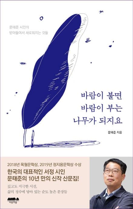 바람이 불면 바람이 부는 나무가 되지요 : 문태준 시인의 받아들여서 새로워지는 것들 표지