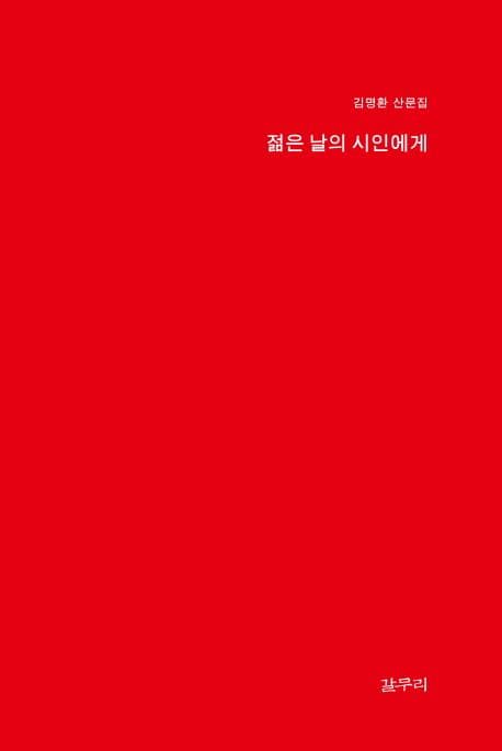 젊은 날의 시인에게 = To the poet in a youthful days : 김명환 산문집 표지