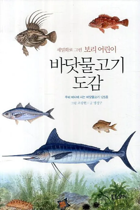 (세밀화로 그린 보리 어린이) 바닷물고기 도감 : 우리 바다에 사는 바닷물고기 125종 표지