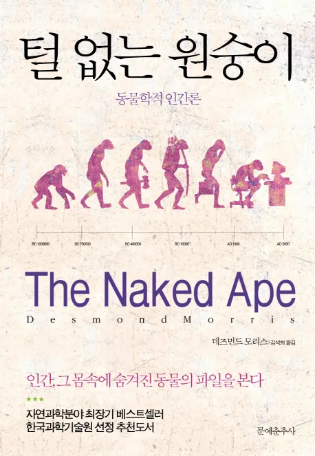 털 없는 원숭이 동물학적 인간론 표지