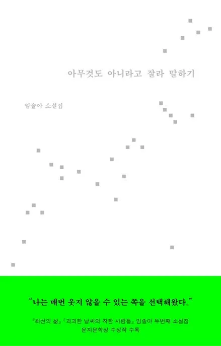 아무것도 아니라고 잘라 말하기 : 임솔아 소설집 표지