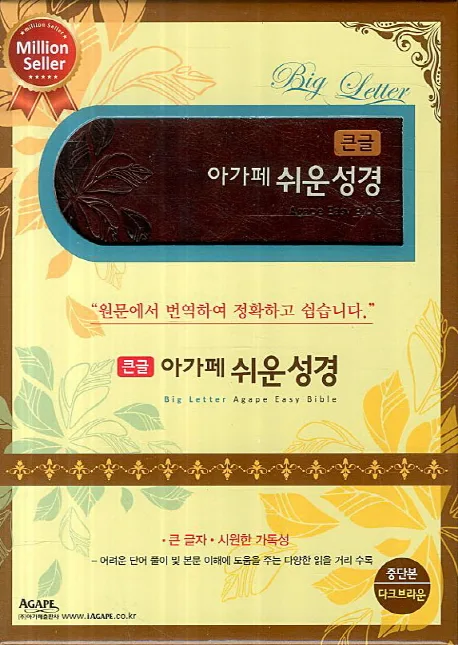 (큰글 아가페) 쉬운성경 표지