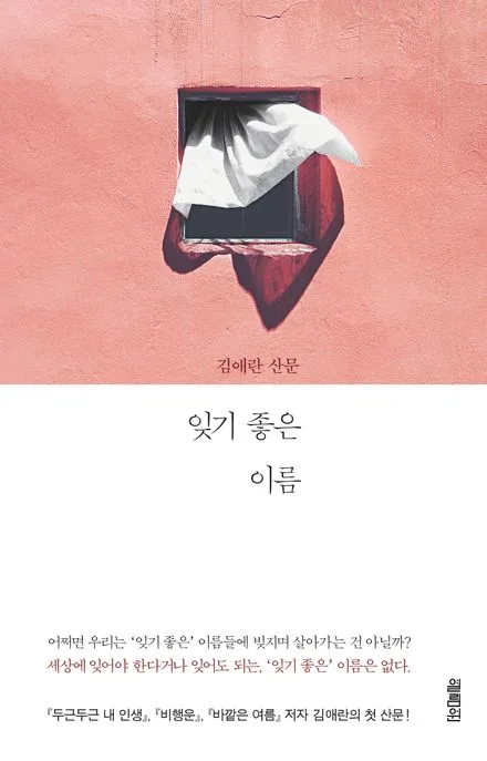 잊기 좋은 이름 : 김애란 산문 표지